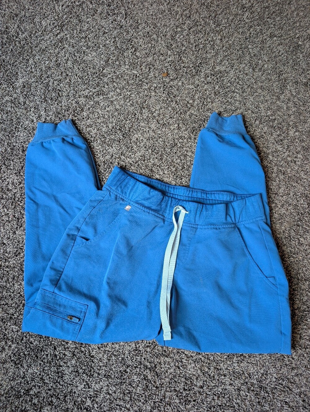Figs Bright Blue Jogger Pants with Drawstring